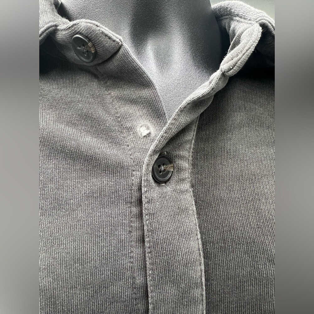 Old Ranch Brands Mens Grey Organic Cotton Button Down Shirt L Long Sleeve Rugged View 5